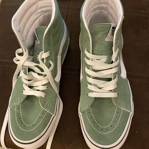 LIKE NEW DISCONTINUED Sage colored Vans